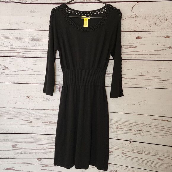 Catherine Malandrino Black Sweater Dress Medium - Picture 8 of 9